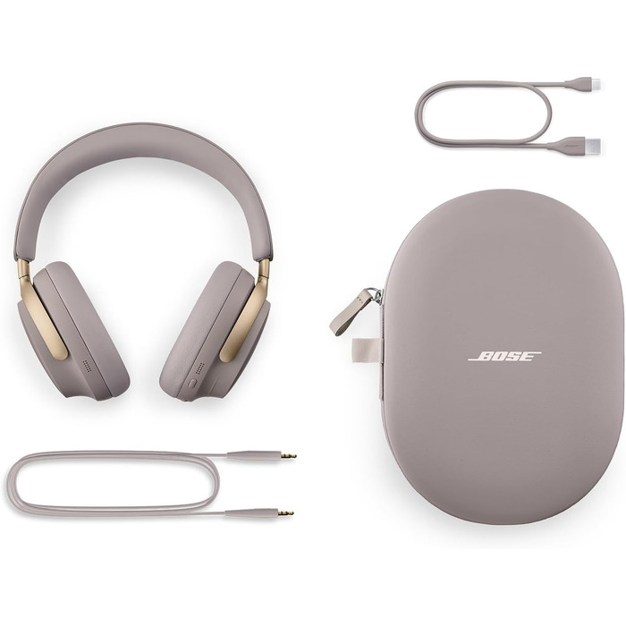 Бездротові навушники Bose QuietComfort Ultra Over-Ear з активним шумозаглушенням, просторовим аудіо (Spatial Audio) та часом роботи до 24 годин, чорні (Sandstone)