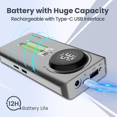 Електричний фрезер для манікюру та педикюру Delanie з акумулятором, 35000 об/хв, для гелю, акрилу та видалення кутикули, з LED-дисплеєм, USB-зарядка (сірий)