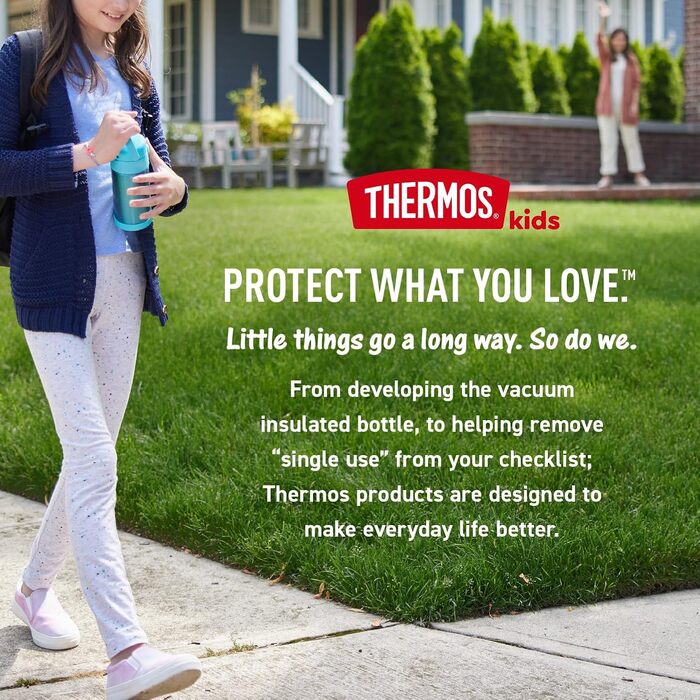 Термос THERMOS Funtainer 16oz з нержавіючої сталі, чорний матовий, з ложкою