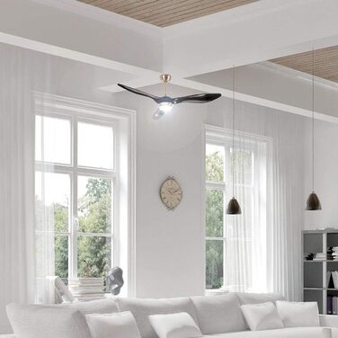 Стельовий вентилятор Sichler з LED-лампою та керуванням Alexa: 2-в-1, Wi-Fi, голосове керування, таймер, 1000 лм