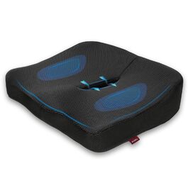 Подушка ортопедична для сидіння з піни Memory Foam, чорна 45x40 см. Зняття болю в спині, попереку, куприку та при ішіасі. Для офісного крісла, авто, інвалідного візка.