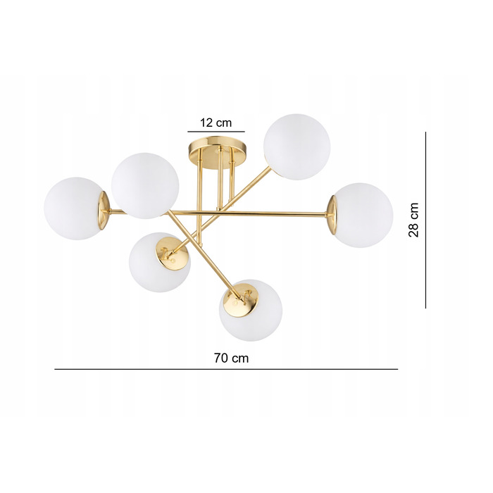 Підвісна люстра Elko-Lighting Milo на 6 точок світла, цоколь E27