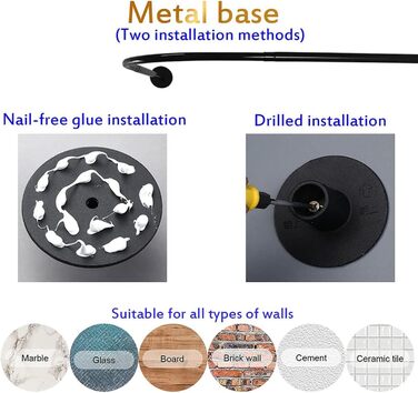 Штанга для душу з формою L, розширювана, не потребує свердління, з нержавіючої сталі 304, для ванної кімнати/ванни (70-95см x 90-130см, чорний)