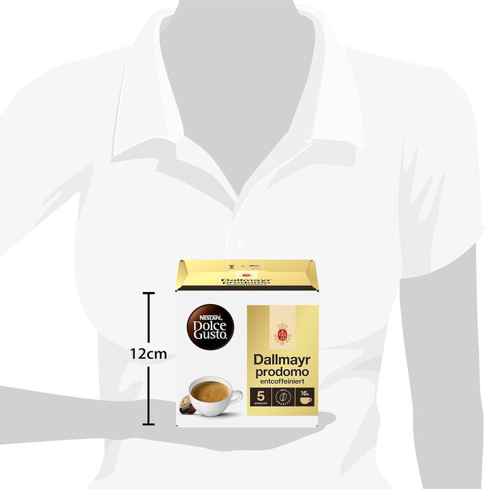 Кавові капсули NESCAFÉ Dolce Gusto Dallmayr Prodomo без кофеїну, 48 капсул (3 упаковки по 16 шт), 128 г