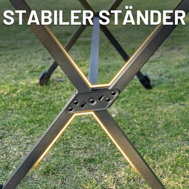 Складний кемпінговий стіл Timber Ridge 125x80 см, регульована висота, для 6 осіб, для пікніка, саду, походу, подорожей