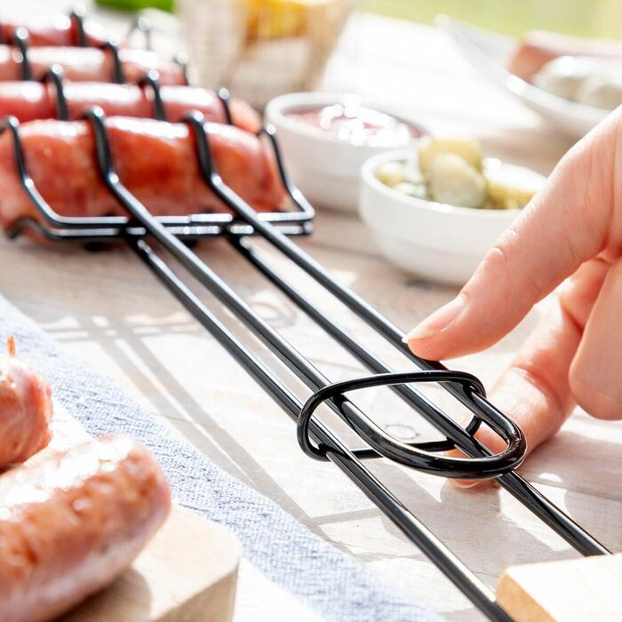 Набір гриля InnovaGoods 12 предметів: інструменти з нержавіючої сталі, термостійкі ручки, сумка для зберігання та транспортування, миється в посудомийній машині, чорний, сталь, нержавіюча сталь (для шашлику)