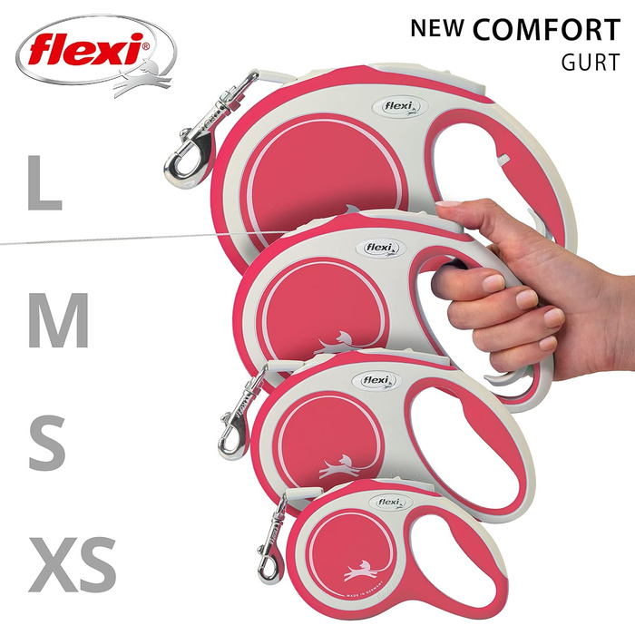 Flexi Comfort L рулетка для собак до 50 кг, 8 м, червона
