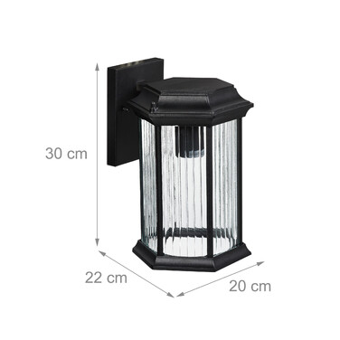 Relaxdays Hexagonal Outdoor Wall Lamp