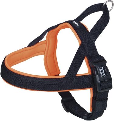 Набір посуду Nobby Norwegergeschirr Mesh Preno, блакитний, L: 60-76 см + 46 см, B: 25/35 мм, 1 шт. (неоновий помаранчевий, XL(L: 75-98 см + 62 см; B: 40/45 мм))