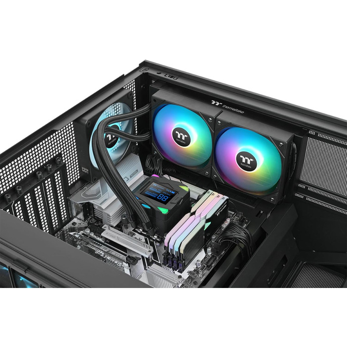 Система водяного охолодження Thermaltake LA240-S ARGB Black 240 мм з підсвічуванням ARGB та дисплеєм