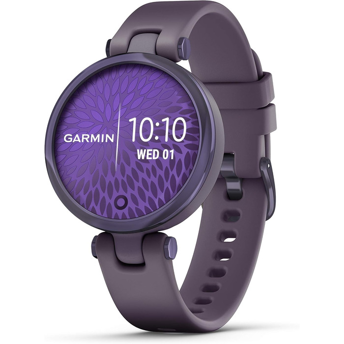Garmin Lily™ - жіночий смарт-годинник з сенсорним екраном та декорованим корпусом, світло-золотистий колір, ремінець з білої шкіри