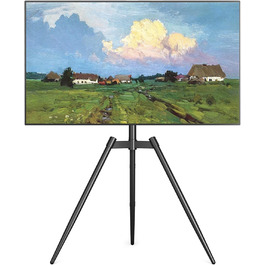RFIVER Adjustable TV Stand with Swivel Base - Fits 32-65 Inch TVs (VESA 400x400mm, 35kg)