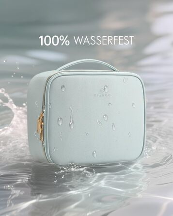 Чемоданчик для косметики Vlando, дорожній, великий, водонепроникний, для жінок, чоловіків, дівчаток, синій, з організатором