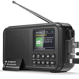 Портативне DAB/FM радіо з Bluetooth, екраном 2.4