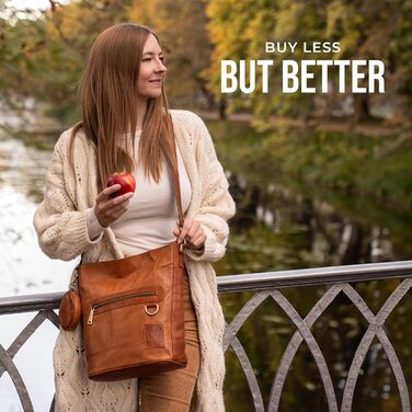 Сумка через плече Berliner Bags Siena Vintage з натуральної шкіри, коричнева - жіноча сумка-месенджер