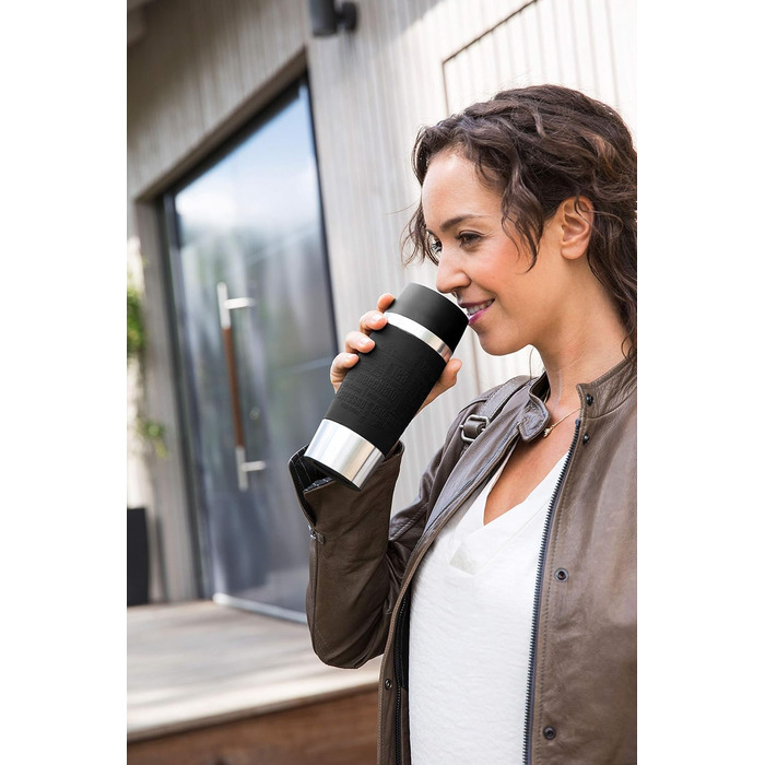 Emsa 515616 Standard-Design Grande Travel Mug, Thermobecher, Stainless Steel, Brown, 1 Piece (1-Pack)