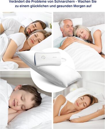 NITETRONIC Z6 Anti-Snoring Pillow, German Engineering for Peaceful Sleep – Real-Time Snoring Diagnosis, Intelligent App Monitoring, and Unrivaled Comfort for Restful Nights