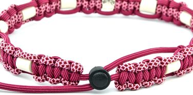 Обійний нашийник EM-Keramik для собак та котів - виготовлення на замовлення, оригінальна стрічка EM-Band US-Paracord (51-60 см, Полуниця)