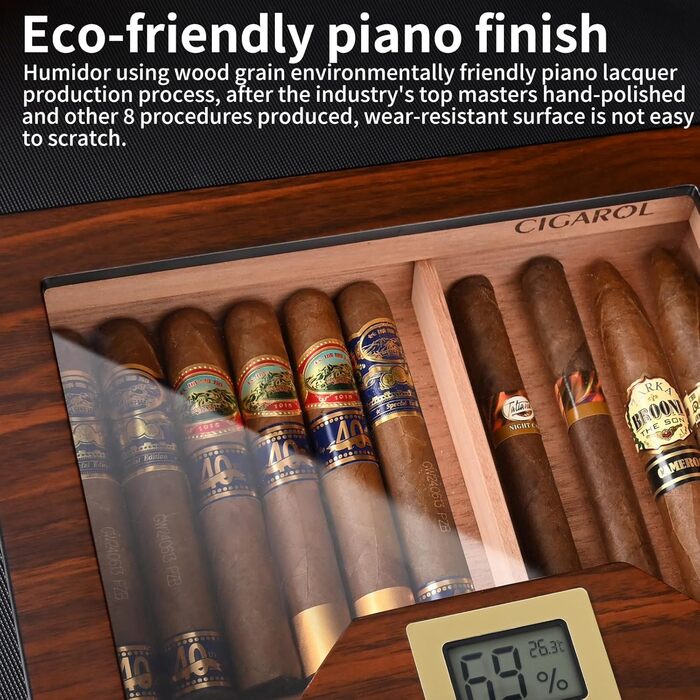 Вологозберігаючий вологомір для сигар ручної роботи на 25-35 сигар - ідеальний подарунок для чоловіків