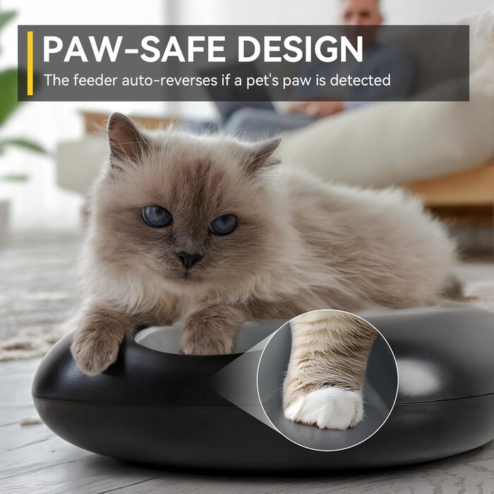 Автоматичний годівник для котів All for Paws: бездротовий, для вологого та сухого корму, з 2 акумуляторами охолодження, програмований таймер, індикатор низького заряду, USB