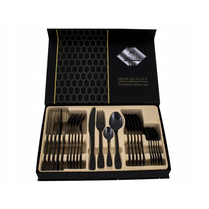 Набір столових приборів Martimar High Quality Black, 24 предмети