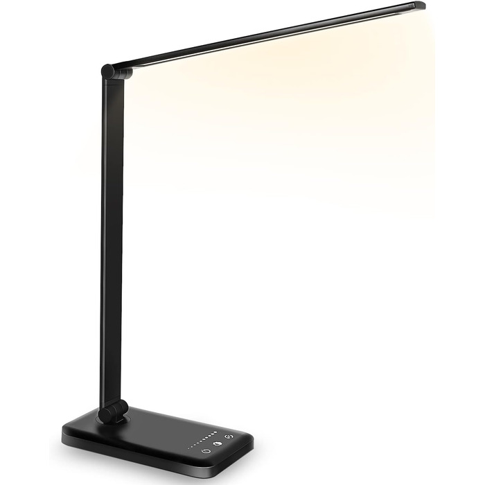 LED лампа настільна диммируемая з 5 кольорами та 10 рівнями яскравості. Настільна лампа для дітей з USB-портом для зарядки смартфона