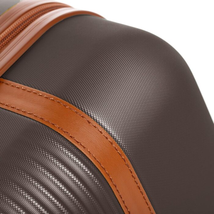 Набір валіз FERGÉ Milano 3 шт. з жорсткою оболонкою (ручна поклажа, L, XL) - 4 колеса, 100% ABS, кавовий колір