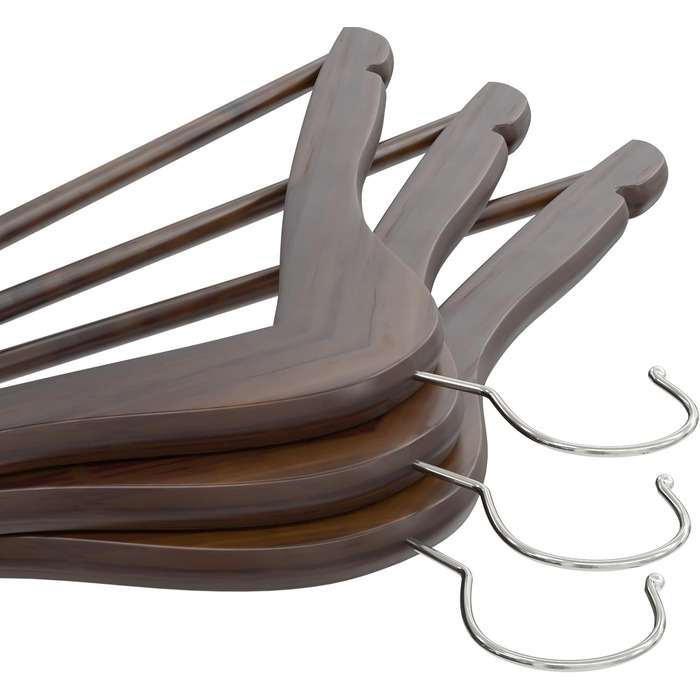 Набір вішалок для штанів та одягу Utopia Home (20 шт.) з дерев'яними поперечинами, білі