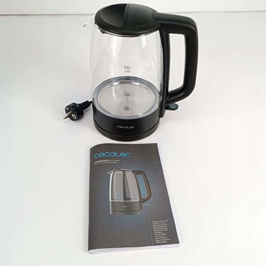 Електричний чайник Cecotec ThermoSense 390, 2200 Вт, 1,7 л, чорний