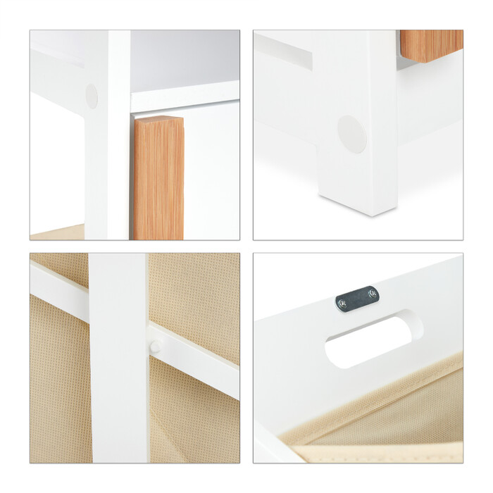 Relaxdays Laundry Basket with Shelf