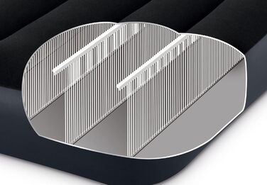 Надувний матрац Intex Queen Classic з подушкою та технологією Fiber-Tech (64150ND)