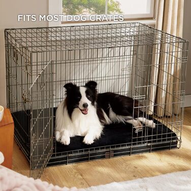 BEDSURE Orthopedic Dog Bed - Large Dogs - 89x56x8cm Washable Dog Bed with 2 in 1 Memory Foam, Cozy Dog Mat Dog Mattress, (L 89 x W 56 x H 8 cm, Black)