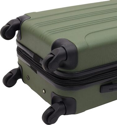 Чемодан валіза Travelers Club Chicago Hardside розширюваний спінер 20' Carry-On, колір Thyme Green