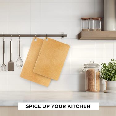 Дошка для нарізання Freshware для кухні, екологічна, деревноволокниста, антипригарна, без BPA, з соковими жолобами, поронепроникна, 44x33 см, підходить для посудомийної машини