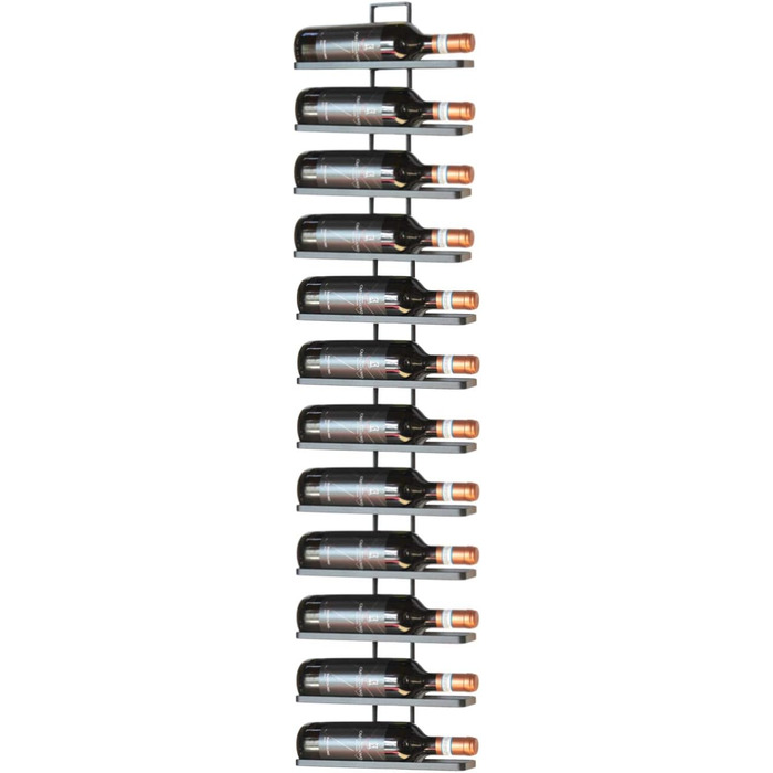 DanDiBo Wine Rack Metal Black Wall Mount 4-Wine Expandable Bottle Stand Bottle Shelf Bottle Holder Wall (4 Bottles / 1 pc)
