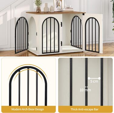 Сучасна собача будка-меблі Hzuaneri DFC85101B, 80 см, 3 двері, коричнева