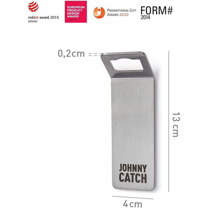 Магнітний настінний відкривачка höfats Johnny Catch Magnet для пляшок, з уловом до 20 кришок