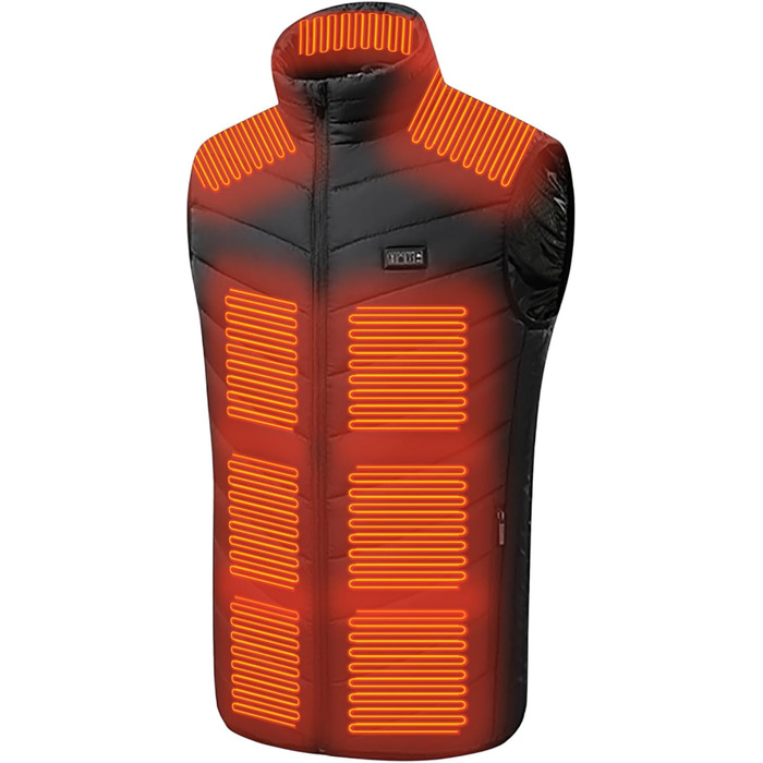 Електрична гріюча жилетка для жінок та чоловіків, USB, чорний, S-5XL