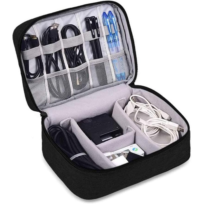 Органайзер для кабелів та аксесуарів XCWTBL: водонепроникний кейс для подорожей з 3 відділеннями