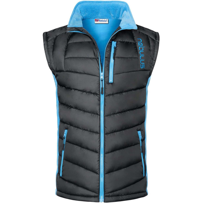 Чоловіча жилетка Nebulus REVIVAL, тепла жилетка з довгим замком-блискавкою XXL чорно-малібу