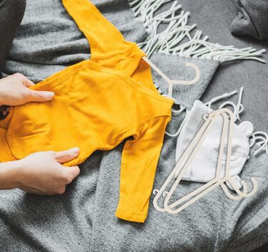 Набір вішалок для дитячого одягу Ilauke, 40 шт., 28,5 см, бежевий