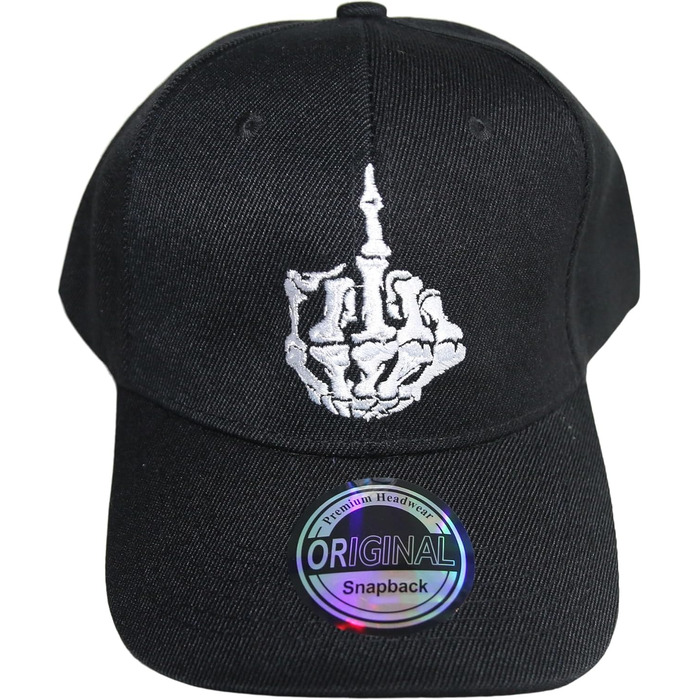 Кепка Snapback Beybey з принтом черепа. Стильний дизайн для чудового вигляду (SKLL Black)