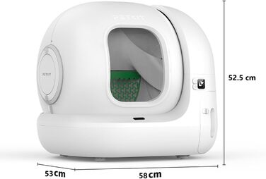 PETKIT Pura Max 2 - автоматичний самоочисний лоток для котів, 76л, з функцією контролю через додаток, для кількох котів, з дезодорантом