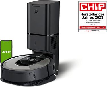 Робот-пилосос iRobot Roomba i7+ з автоматичною станцією самоочищення, картографією та PrecisionVision Navigation