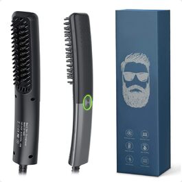 Lidasen 2-in-1 Electric Beard and Hair Straightener Brush - Premium Ionic Hair & Beard Straightening Kit