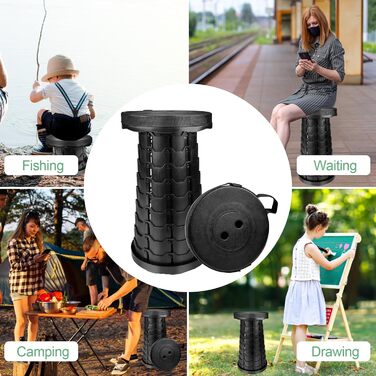 Складаний стільчик, телескопічний стільчик для кемпінгу, пікніків, риболовлі та подорожей