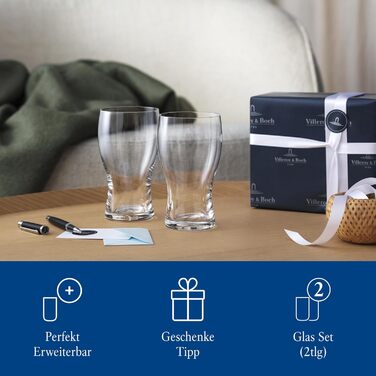 Villeroy & Boch Purismo Пивні Келихи 2 шт, 650 мл, Кришталь, Прозорі