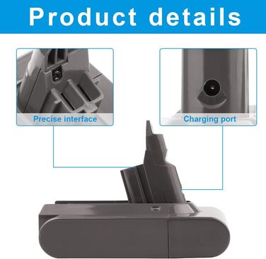 Акумулятор ARyee 4000mAh сумісний з пилососами Dyson V6, DC58, DC59, DC61, DC62, DC72, DC74, SV03, SV05, SV06, SV09