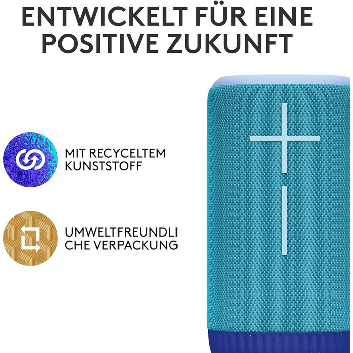 UE EVERBOOM Bluetooth колонка портативна водонепроникна IP67, 20 год автономії, 55м радіус дії, глибокі баси, 360° звук - Синій