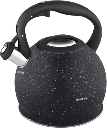 Чайник електричний Klausberg KB-7320, 2 літри, нержавіюча сталь, чорний